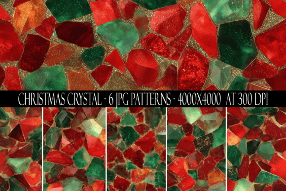 Christmas Crystal Seamless Patterns