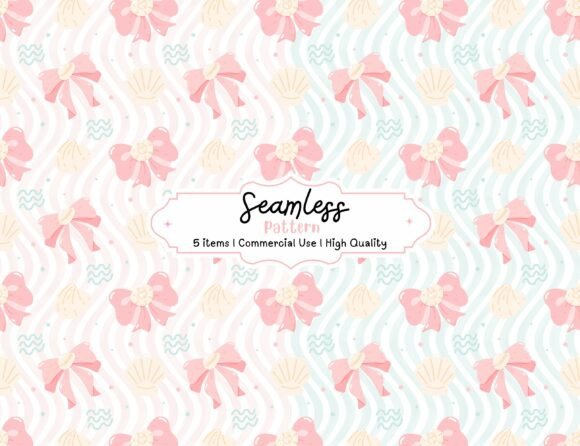 Cute Bow Seashell Patterns: A Guide to High-Quality Digital Assets for Creators