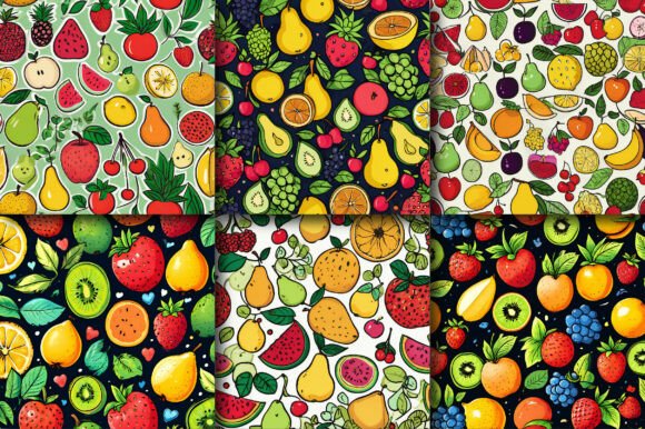Cute Doodle Fruits Patterns