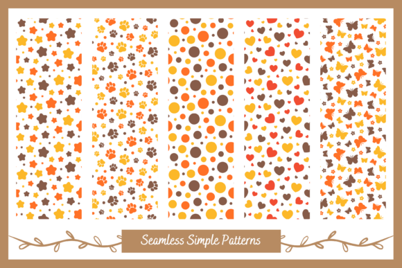 Cute Simple Patterns with Autumn Colors
