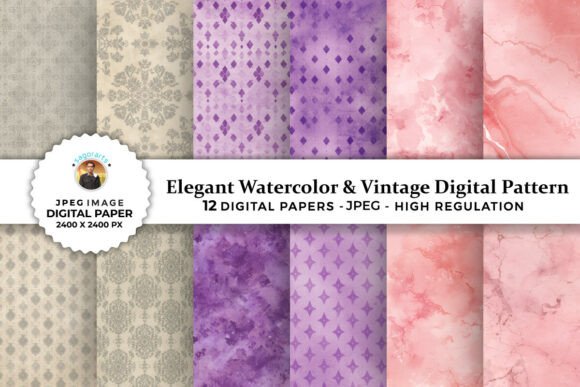 Elegant Watercolor Vintage Patterns