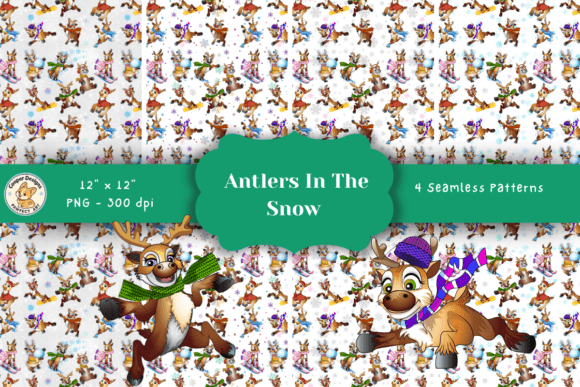 Elevating Holiday Design: The Strategic Value of Antlers in the Snow Seamless Patterns for Modern Creators
