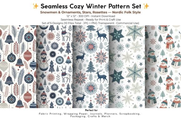 Embracing the Hygge Spirit: How Cozy Winter Nordic Folk Patterns Transform Creative Projects