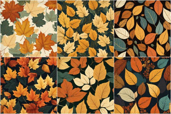 Fall Gentle Leaves Patterns: Elevate Your Autumn Creations with Serene Design