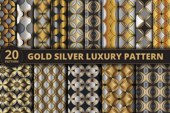 Gold Silver Luxury Seamless Patterns