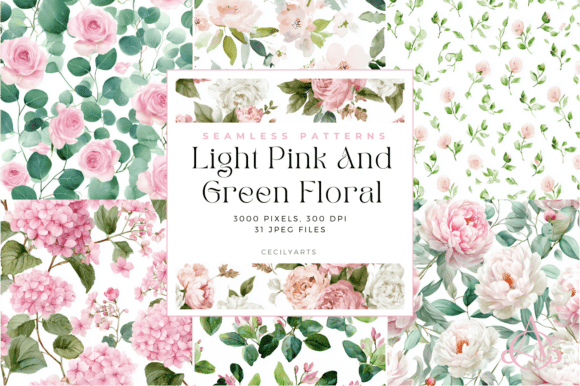 Light Pink and Green Floral Patterns: Elevating Your Design Projects with Timeless Elegance