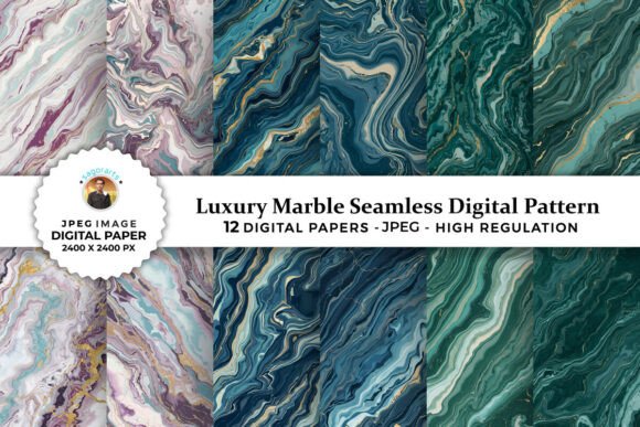 Luxury Marble Seamless Digital Patterns