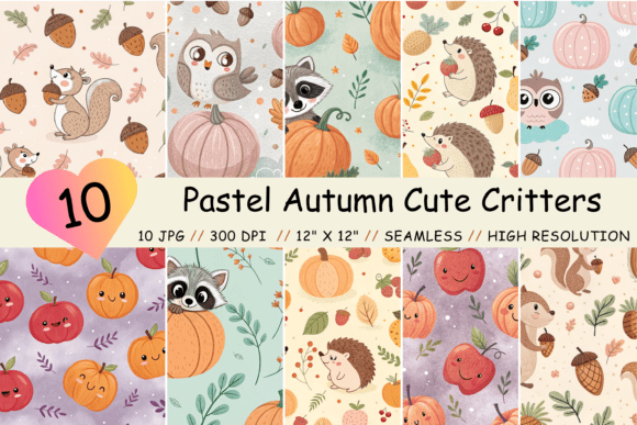 Strategic Application of Pastel Autumn Cute Critters Patterns in Digital Design