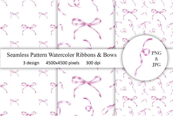 The Art of the Seamless Loop: Elevating Brand Identity with Bows Ribbon Watercolor Patterns Seamless