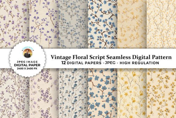 The Art of Vintage Floral Seamless Digital Patterns in Modern Design