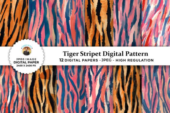 Tiger Stripe Digital Patterns
