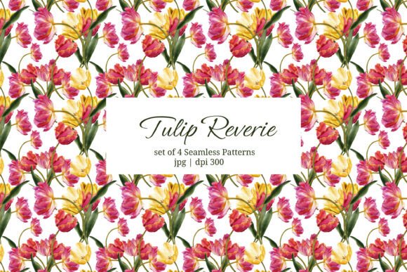 Tulip Seamless Patterns Set: A Strategic Asset for Visual Branding and Design Efficiency