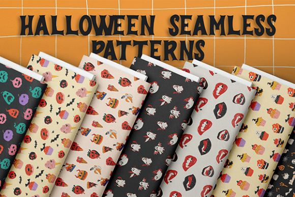 Wickedly Fun Halloween Seamless Patterns